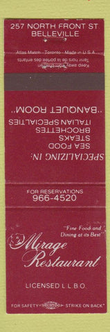 Matchbook Cover - Mirange Restaurant Belleville ON
