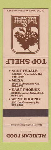 Matchbook Cover - Top Shelf Mexican Scottsdale Mesa Phoenix AZ