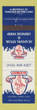 Matchbook Cover - George III Seafood Steak Chinese Niagara on the Lake ON
