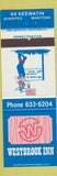 Matchbook Cover - Westbrook Inn Winnipeg MB