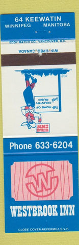 Matchbook Cover - Westbrook Inn Winnipeg MB