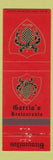 Matchbook Cover - Garcia's Restaurants Mexican Scottsdale Phoenix AZ