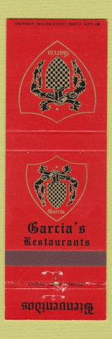Matchbook Cover - Garcia's Restaurants Mexican Scottsdale Phoenix AZ