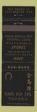 Matchbook Cover - Kam Ma Tai Tavern Burlington ON