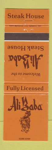 Matchbook Cover - Ali Baba Steak Waterloo Whitby London Brampton ON