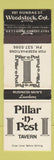 Matchbook Cover - Pillar n Post Tavern Woodstock ON WEAR