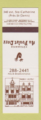 Matchbook Cover - Au Poulet Dore St Denis QC