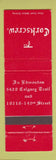Matchbook Cover - The Corkscrew Edmonton AB