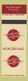 Matchbook Cover - New York New York Victoria BC
