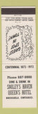Matchbook Cover - Smiley's Haven Queen's Hotel Brussels ON girlie 1972
