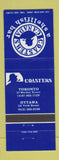Matchbook Cover - Coasters Canada Shellfish Bar Toronto Ottawa ON
