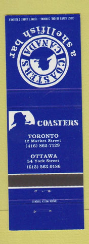 Matchbook Cover - Coasters Canada Shellfish Bar Toronto Ottawa ON