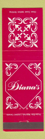 Matchbook Cover - Diana's Sweets Toronto ON