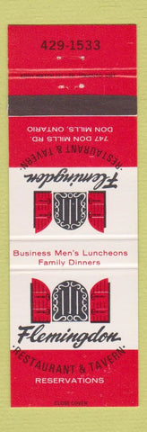 Matchbook Cover - Flemington Restaurant Tavern Don Mills ON