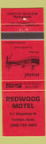 Matchbook Cover - Redwood Motel Yorkton SK