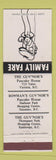 Matchbook Cover - Family Fare Restaurants Victoria Kamloops Nanaimo BC