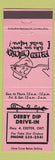 Matchbook Cover - Derby Dip Drive In Exeter ON