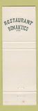 Matchbook Cover - Restaurant Romantico St Jean Montreal QC WEAR