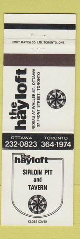 Matchbook Cover - The Hayloft Ottawa Toronto ON