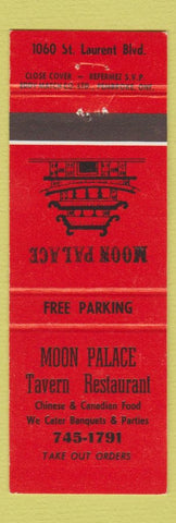 Matchbook Cover - Moon Palace Tavern Restaurant Chinese QC