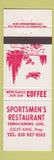 Matchbook Cover - Sportsmen's Restaurant Temiscaming QC