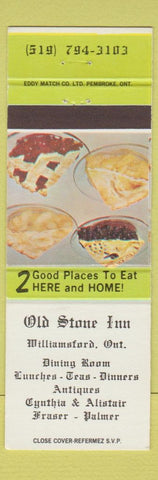 Matchbook Cover - Old Stone Inn Williamsford ON