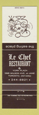 Matchbook Cover - Le Chef Restaurant Toronto ON