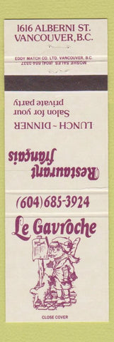 Matchbook Cover - Le Gavroche Vancouver BC