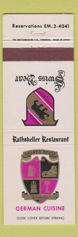 Matchbook Cover - Walker House German Restaurant Toronto ON
