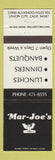 Matchbook Cover - Mar Joe's Restaurant Union City CA