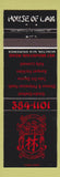 Matchbook Cover - House of Lam Chinese Moncton NB