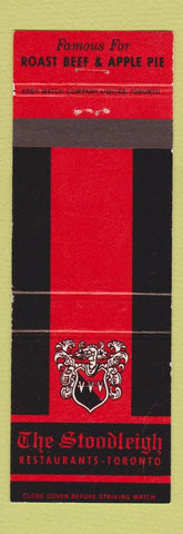 Matchbook Cover - The Stoodleigh Restaurants Toronto ON WEAR