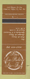 Matchbook Cover - Bar LA Releve Ste Foy QC
