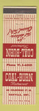 Matchbook Cover - Coal Burn Restaurant Oakville ON