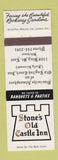 Matchbook Cover - Stone's Old Castle Inn Kitchener ON