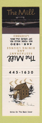 Matchbook Cover - The Mill Restaurant Don Mills ON
