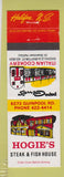 Matchbook Cover - Hogie's Steak and Fish House Halifax NS Italian