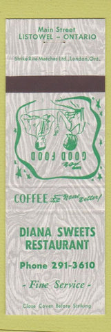 Matchbook Cover - Diana Sweets Listowel ON