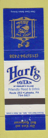 Matchbook Cover - Harl's Tavern Lahaska PA Cock and Bull