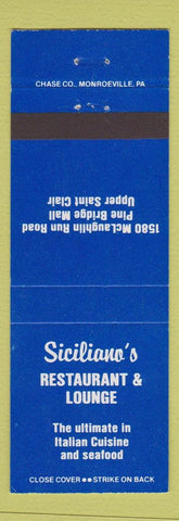 Matchbook Cover - Siciliano's Pizza Upper St Clair PA