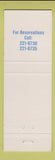 Matchbook Cover - Siciliano's Pizza Upper St Clair PA