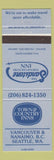 Matchbook Cover - Towna nd Country Inns Sandstone Seattle Tacoma WA