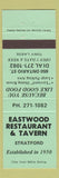 Matchbook Cover - Eastwood Restaurant Tavern Stratford ON