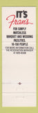 Matchbook Cover - Fran's Toronto ON