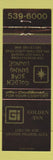 Matchbook Cover - Golden Inn Grande Prairie AB