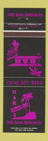 Matchbook Cover - Bar Sainte 4 QC