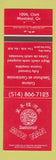 Matchbook Cover - Mon Nan Restaurant Montreal QC