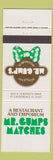 Matchbook Cover - Mr Gumps Restaurant Fort Lauderdale FL