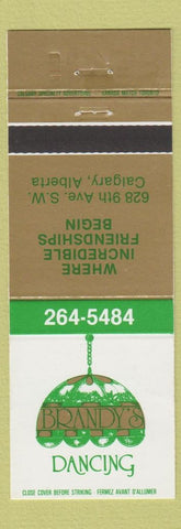 Matchbook Cover - Brandy's Dancing Calgary AB