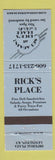 Matchbook Cover - Rick's Place Lexington KY WEAR